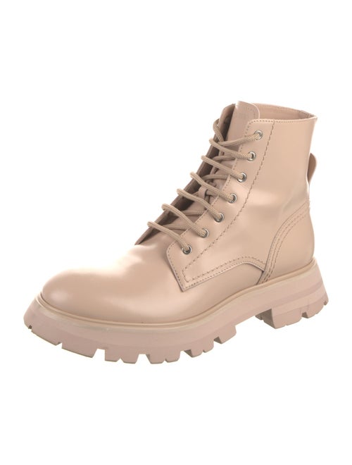 Alexander McQueen Leather Combat Boots
