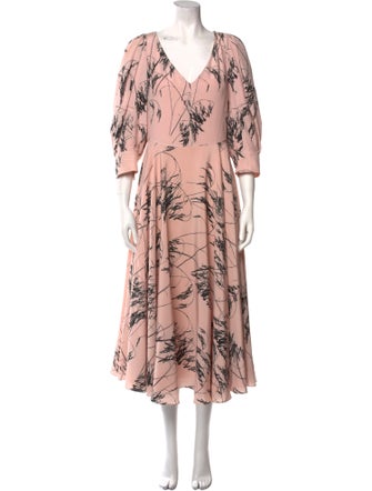 Alexander McQueen Silk Long Dress