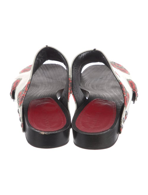 Alexander McQueen Leather Printed Slides