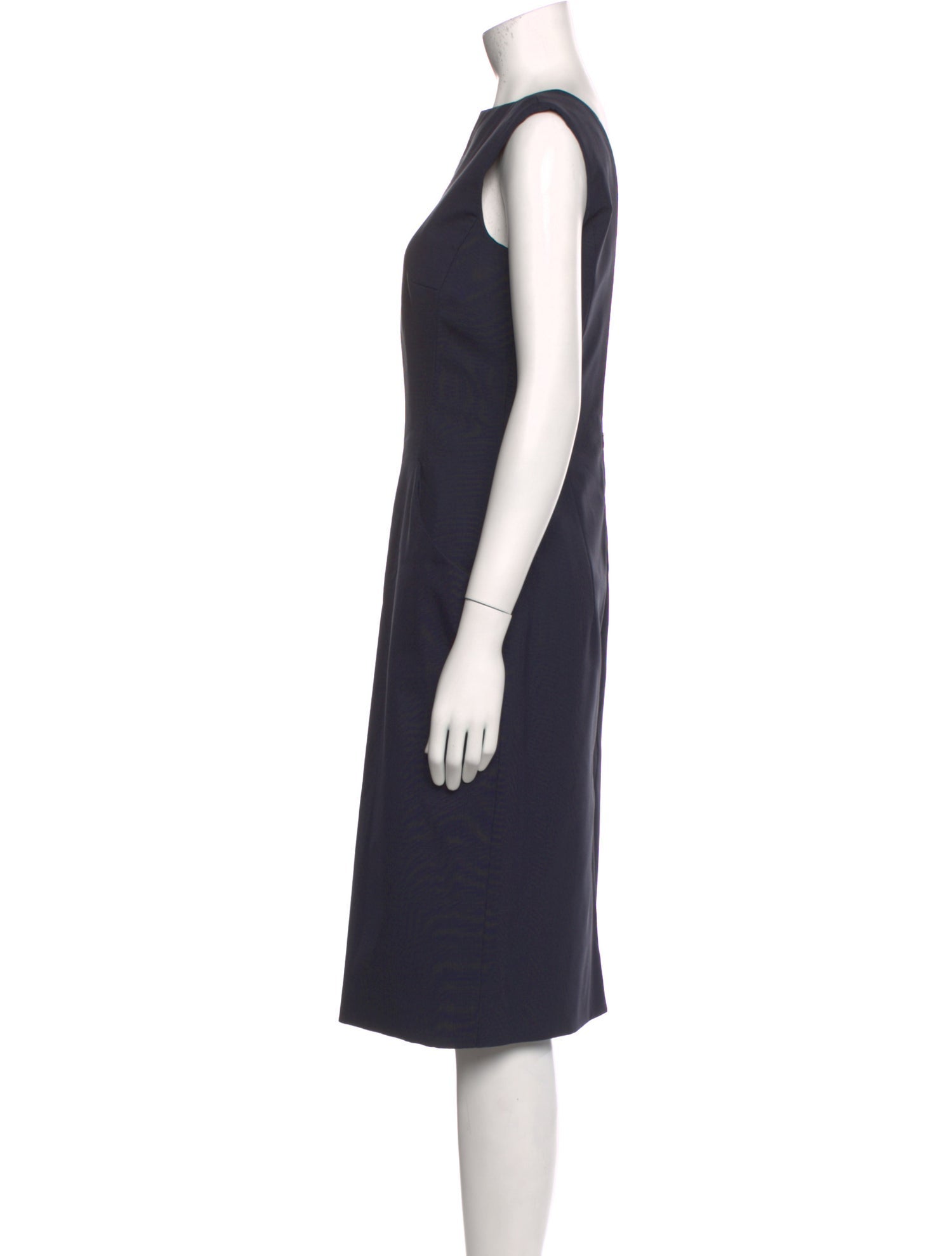 Alexander McQueen Wool Midi Length Dress