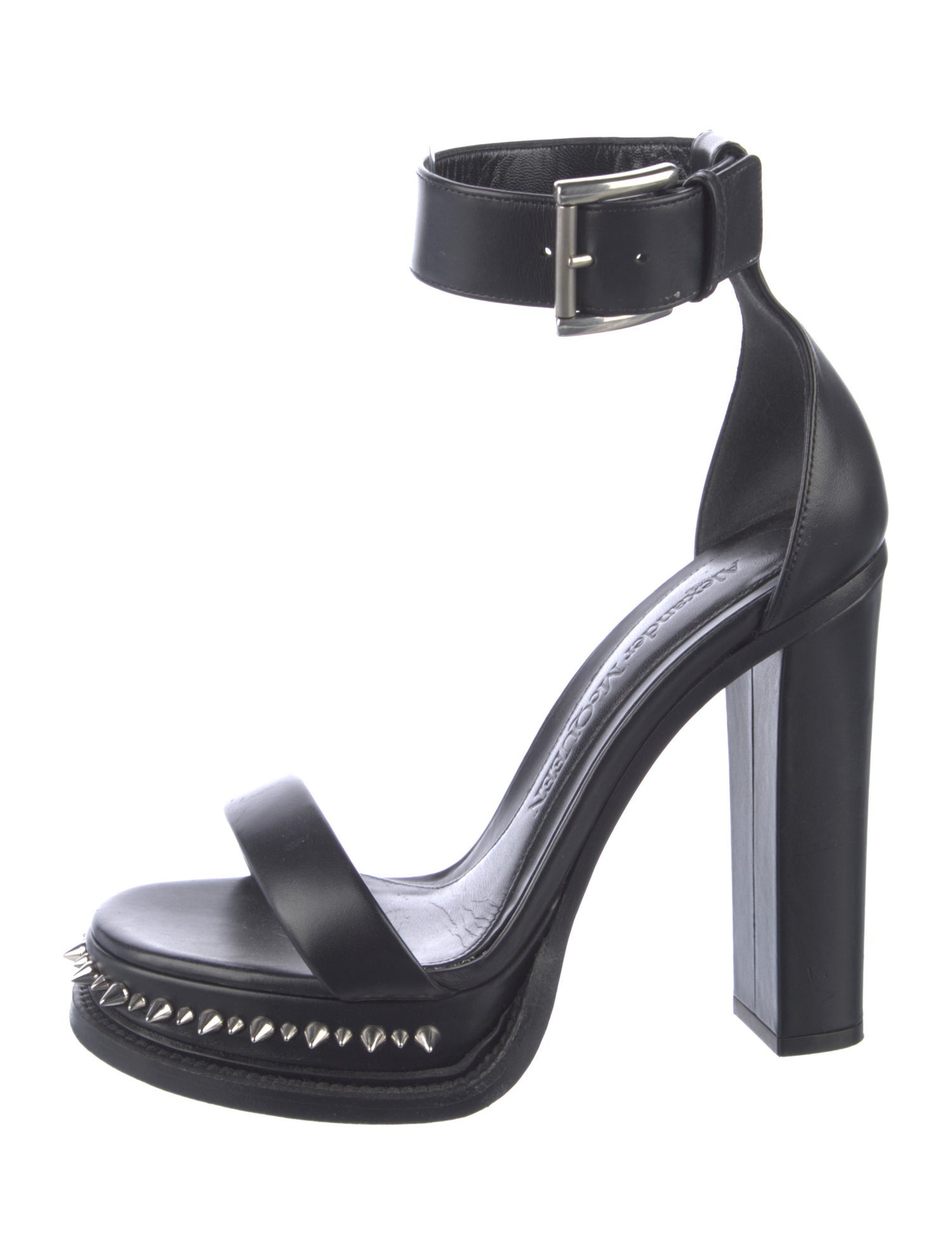 Alexander McQueen Leather Studded Accents Sandals