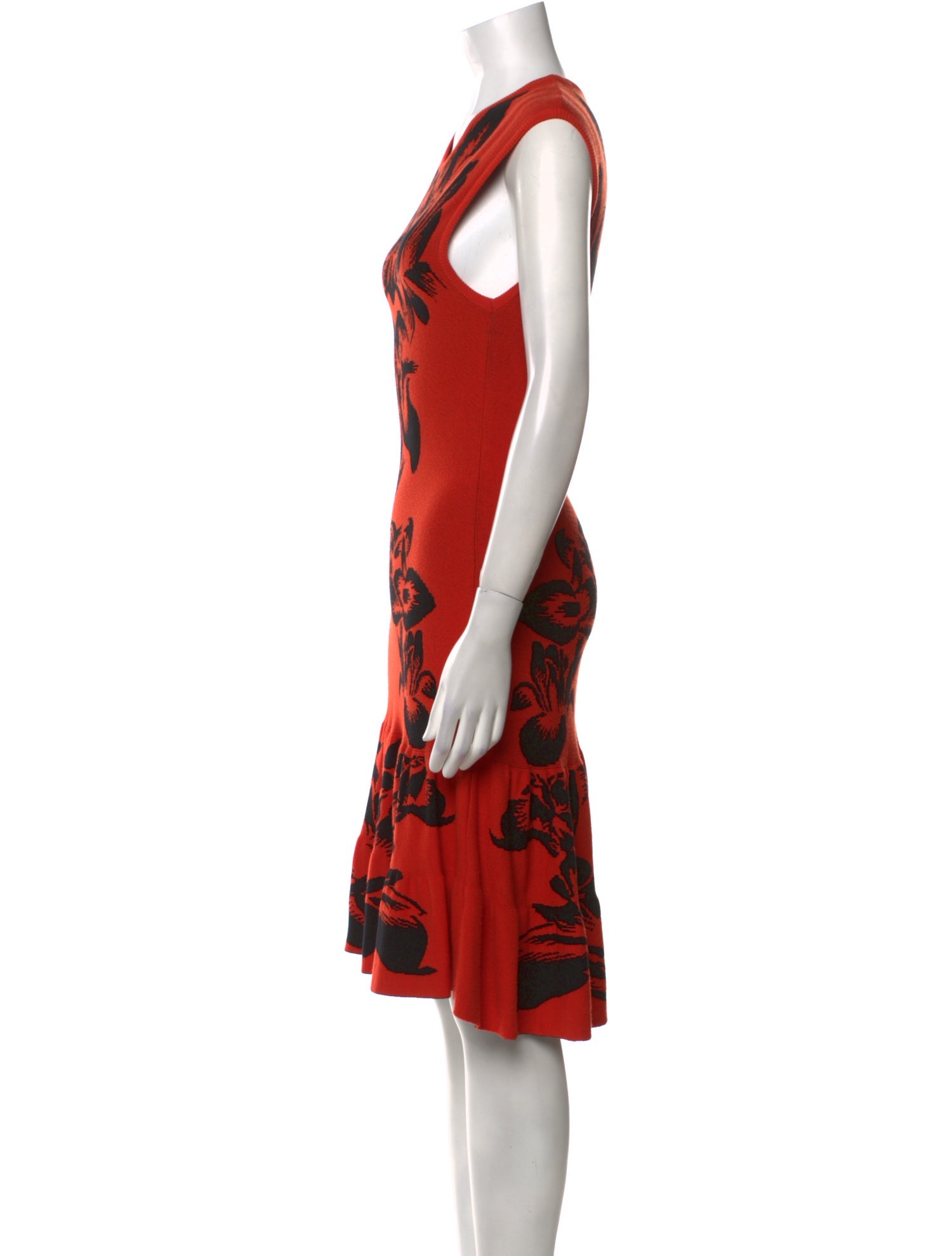 McQ Alexander McQueen Printed Midi Length Dress