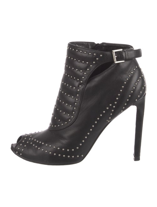 Alexander McQueen Leather Printed Lace-Up Boots