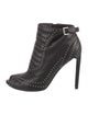 Alexander McQueen Leather Printed Lace-Up Boots