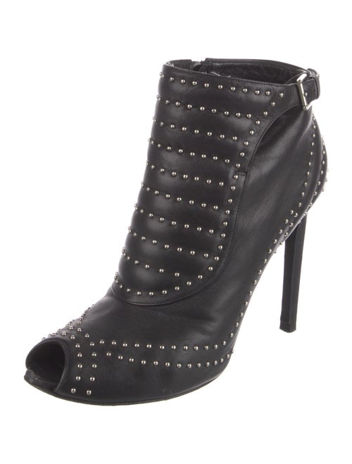 Alexander McQueen Leather Printed Lace-Up Boots