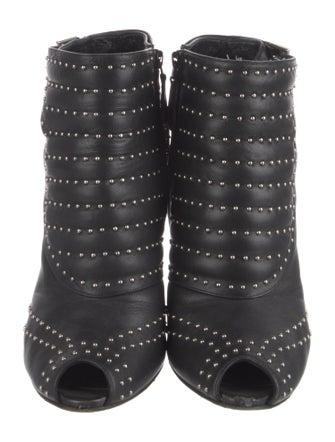 Alexander McQueen Leather Printed Lace-Up Boots