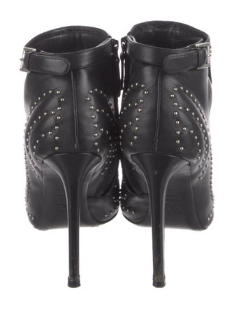 Alexander McQueen Leather Printed Lace-Up Boots