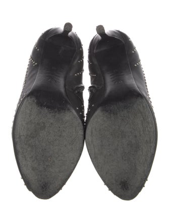 Alexander McQueen Leather Printed Lace-Up Boots