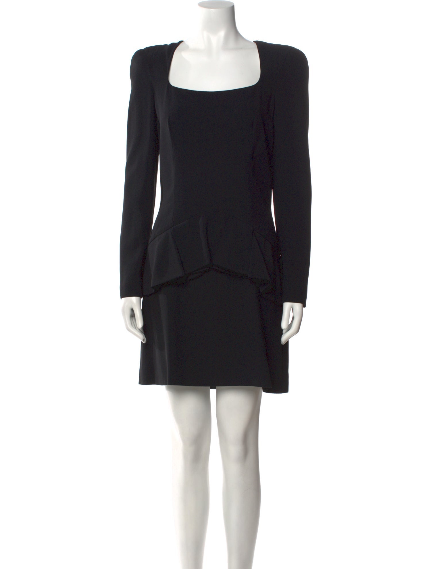 Alexander McQueen Square Neckline Mini Dress