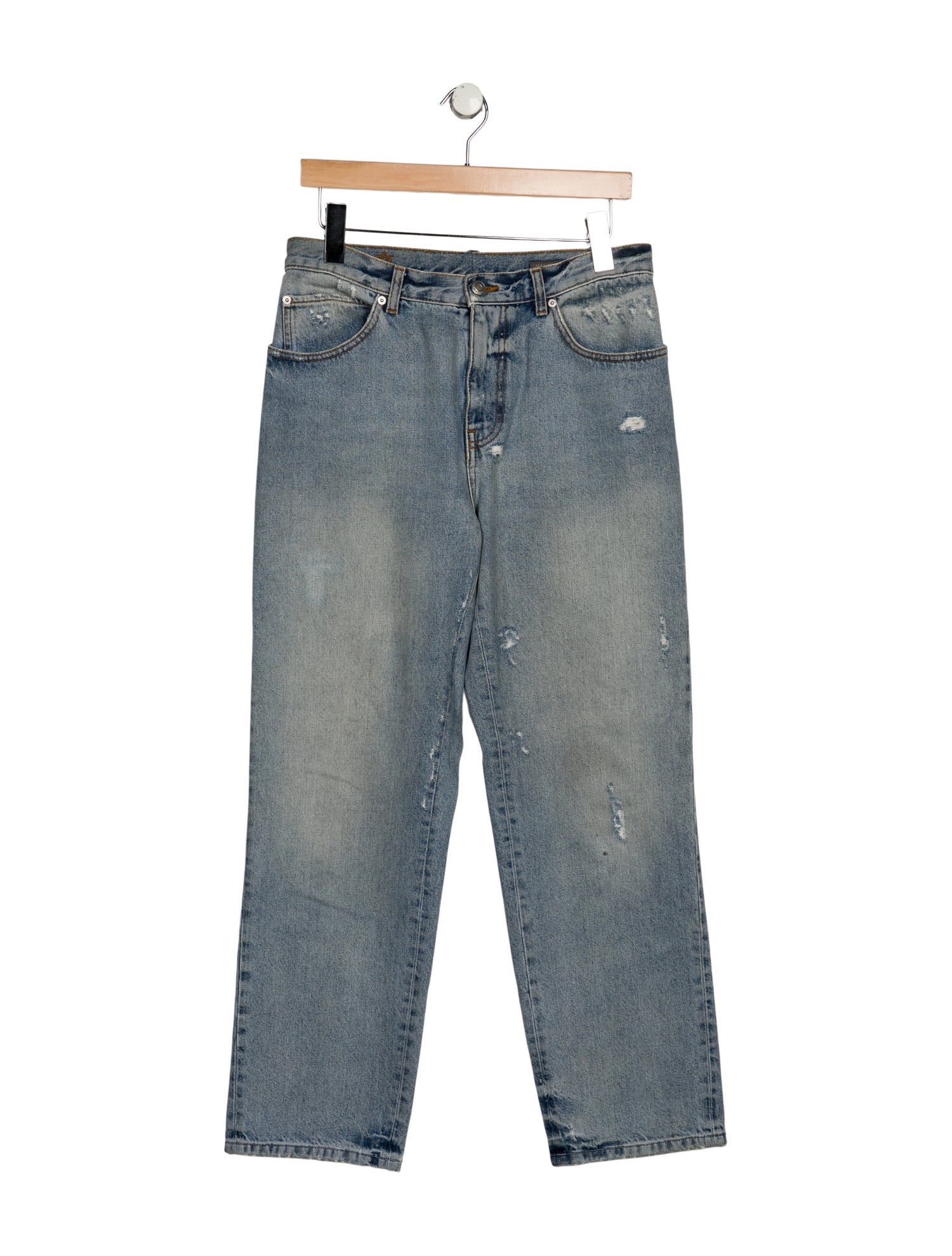 Alexander McQueen Mid-Rise Straight Leg Jeans