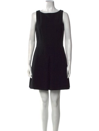 Alexander McQueen Bateau Neckline Mini Dress
