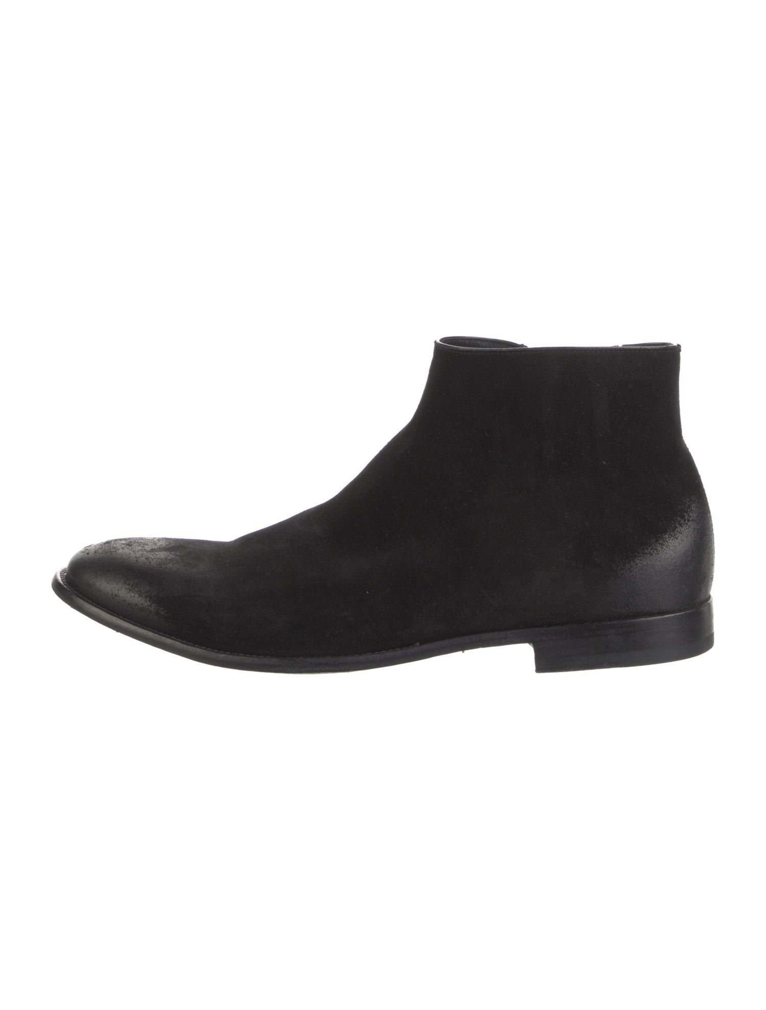 Alexander McQueen Suede Distressed Accents Chelsea Boots