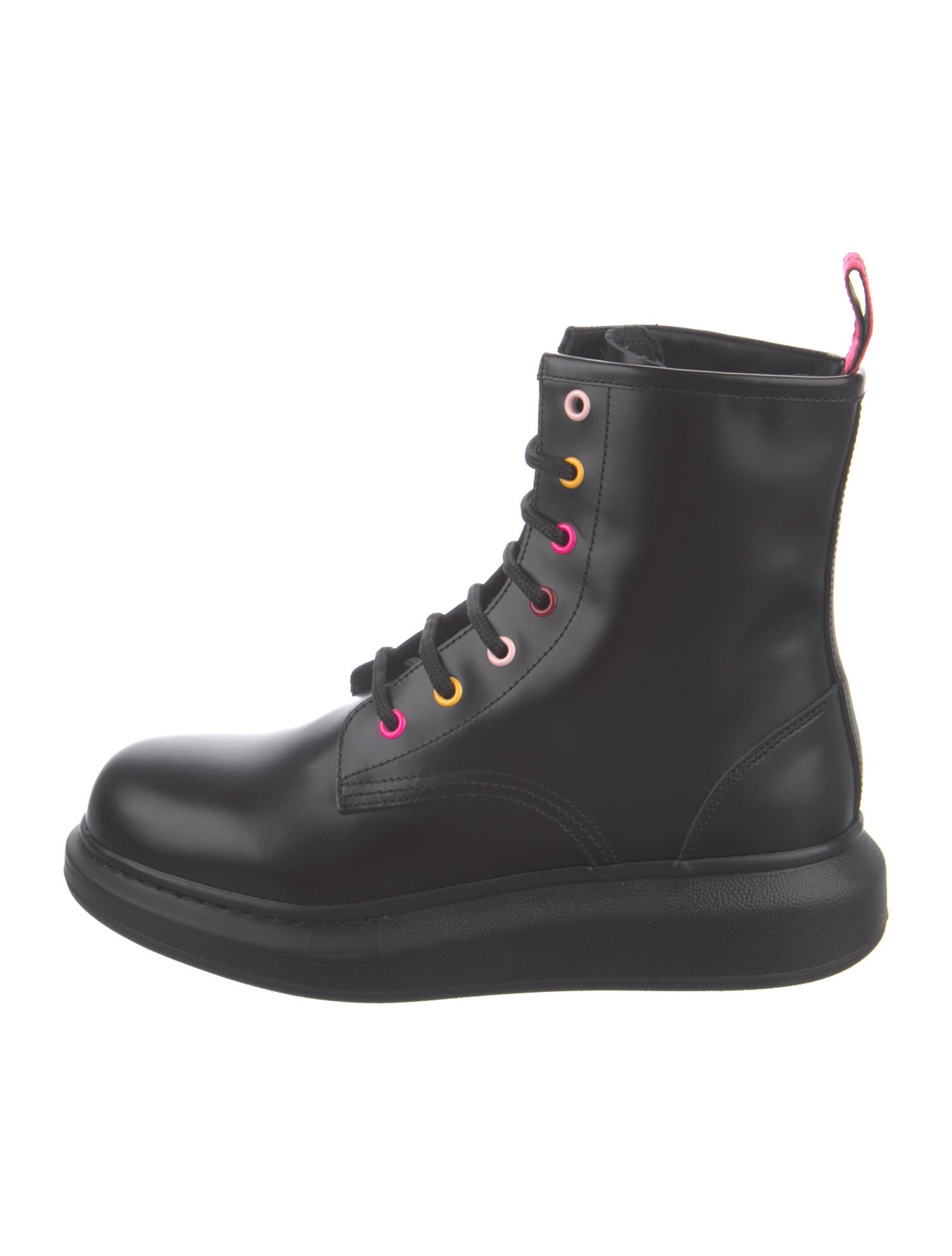 Alexander McQueen Leather Combat Boots