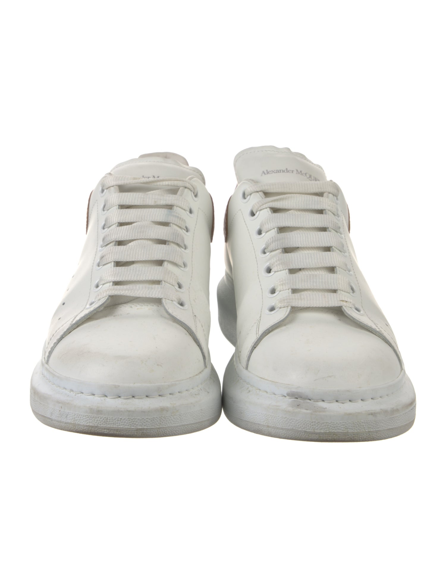 Alexander McQueen Leather Mesh Accents Chunky Sneakers