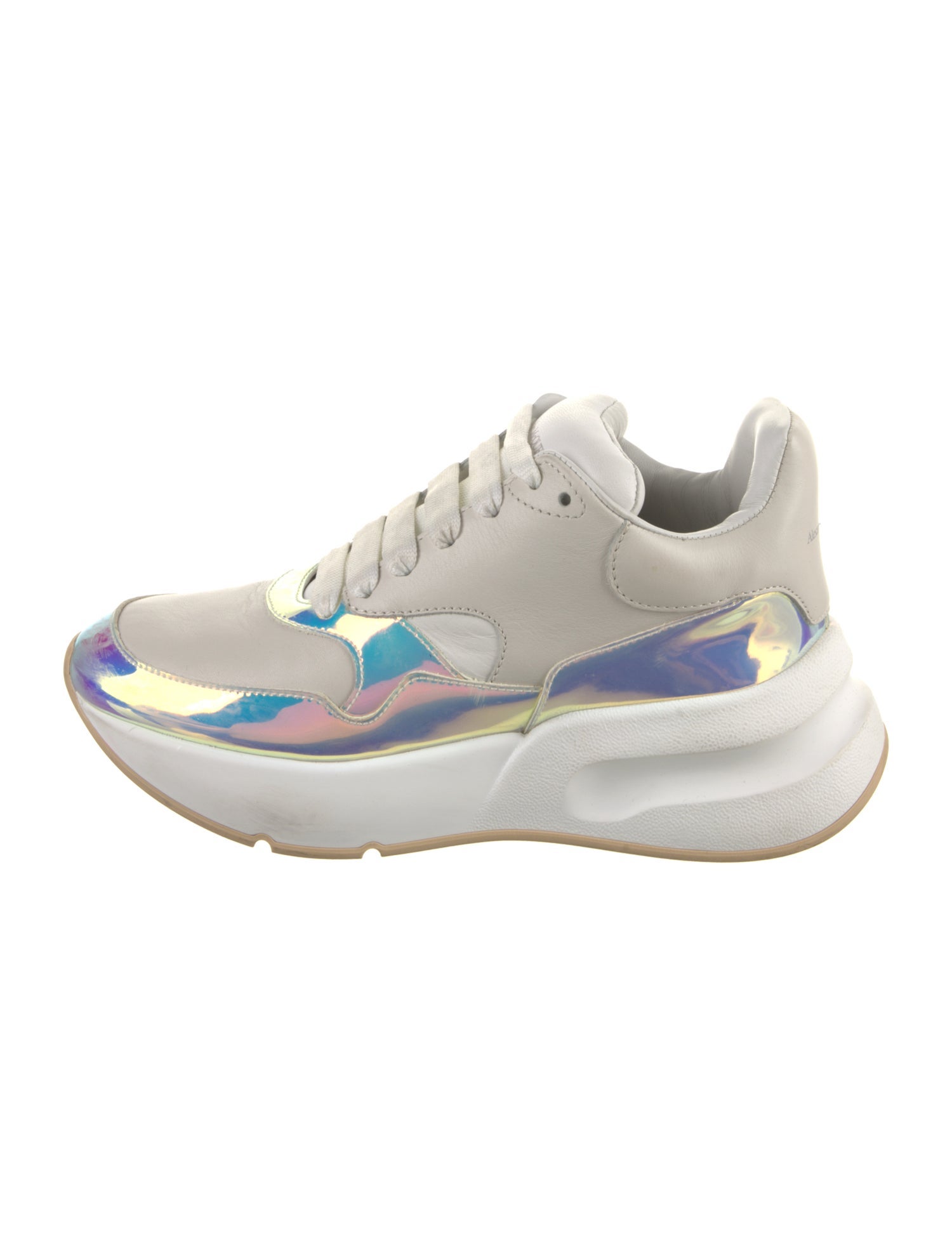 Alexander McQueen Leather Printed Chunky Sneakers