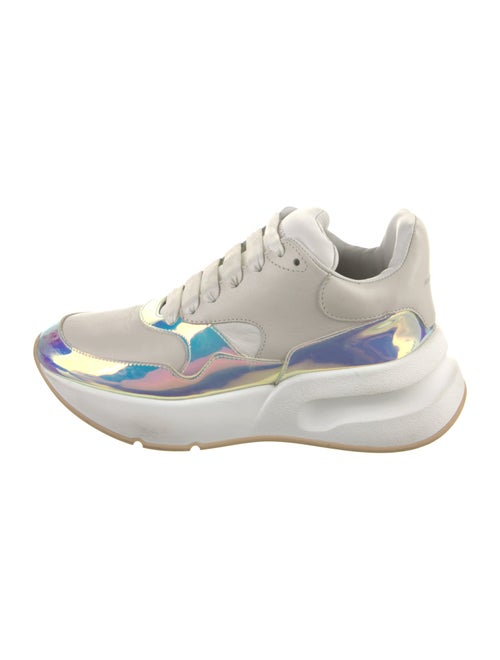 Alexander McQueen Leather Printed Chunky Sneakers