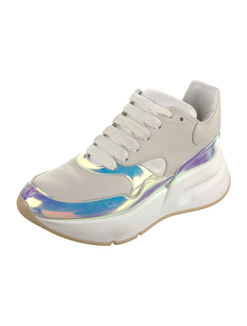 Alexander McQueen Leather Printed Chunky Sneakers