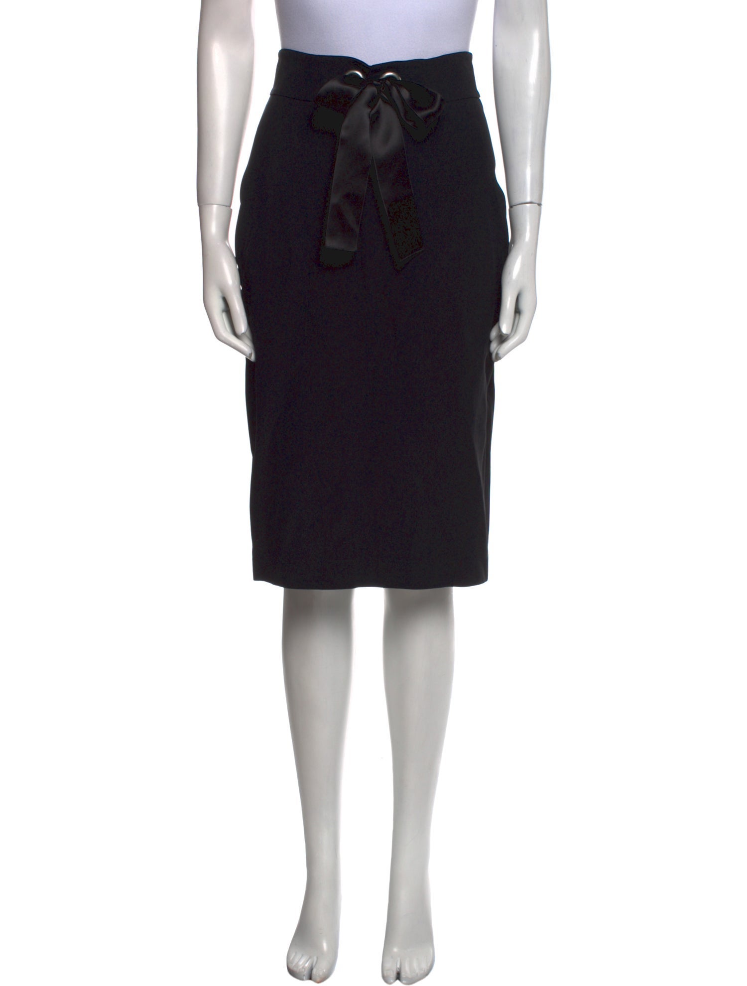 Alexander McQueen Bow Accents Knee-Length Skirt