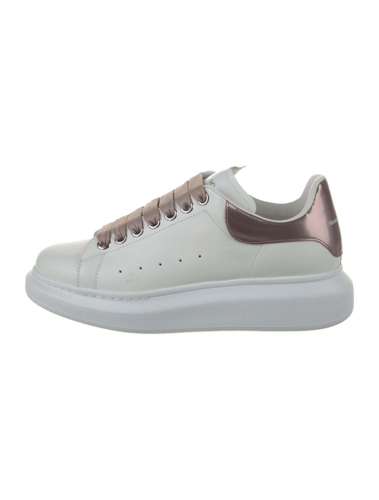 Alexander McQueen Leather Colorblock Pattern Sneakers