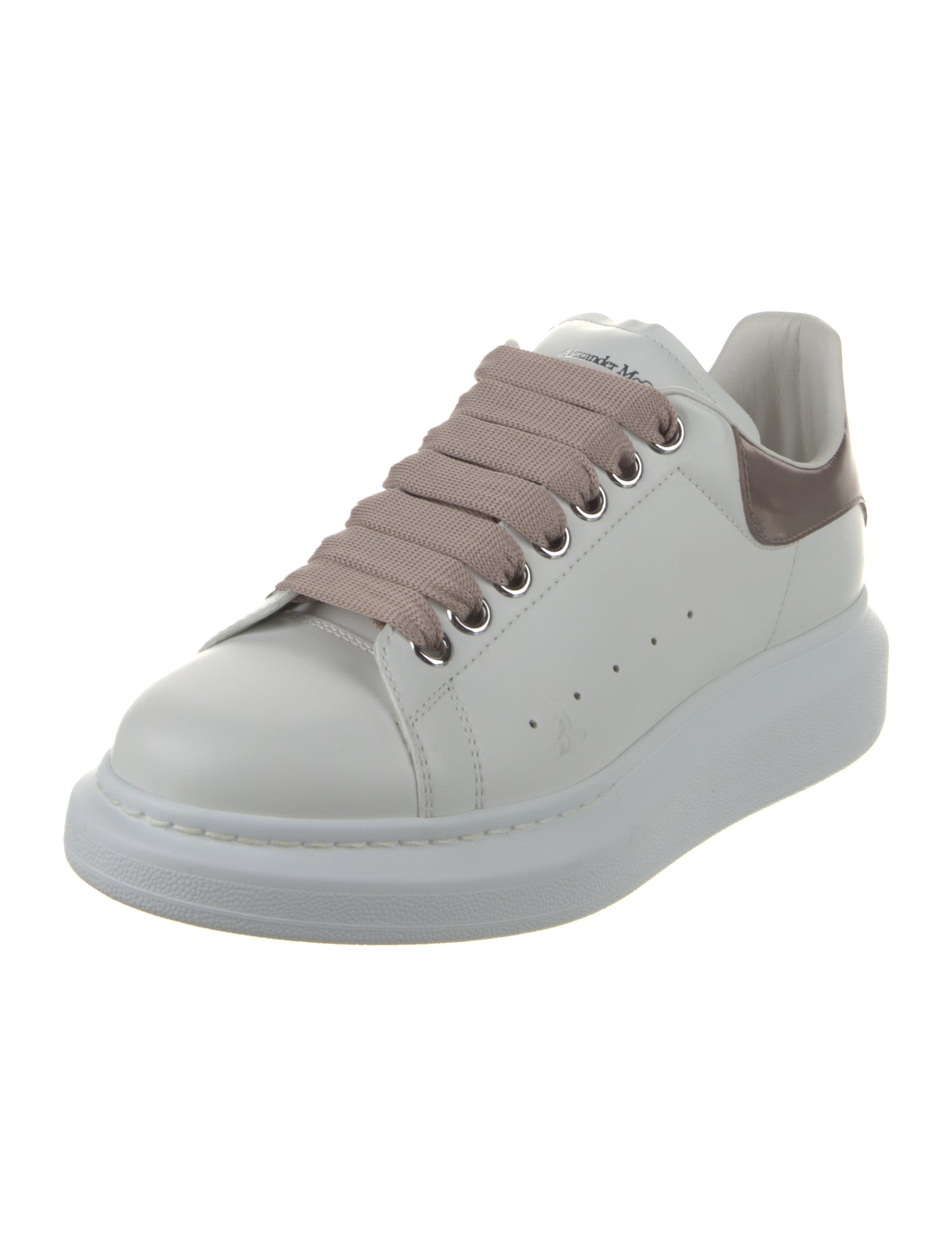 Alexander McQueen Leather Colorblock Pattern Sneakers