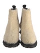 Alexander McQueen Shearling Leather Trim Embellishment Chelsea Boots