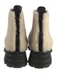 Alexander McQueen Shearling Leather Trim Embellishment Chelsea Boots