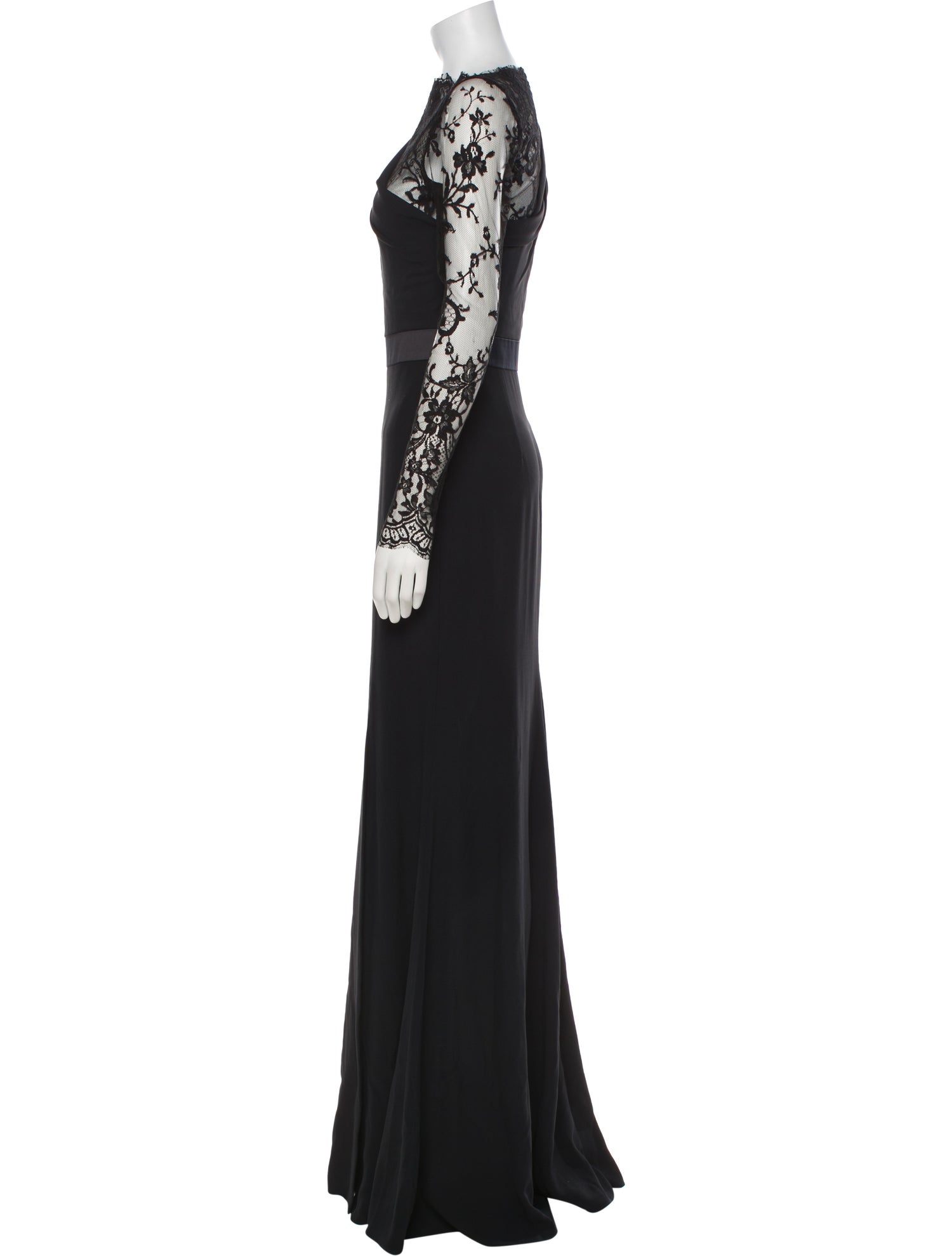 Alexander McQueen Bateau Neckline Long Dress
