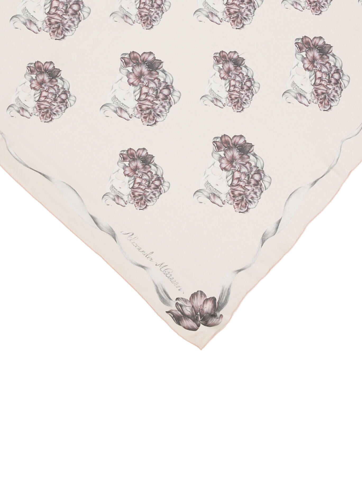 Alexander McQueen Silk Floral Print Scarf