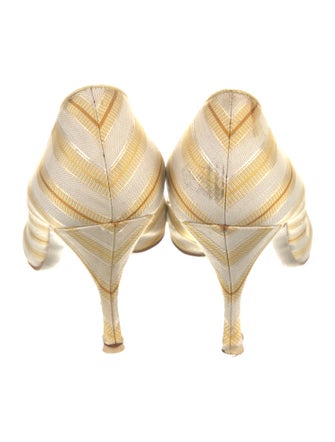 Alexander McQueen Canvas Striped Pumps