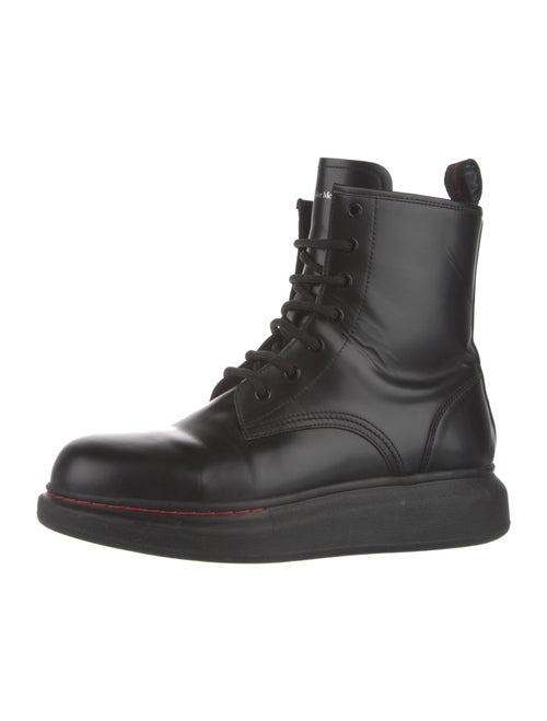 Alexander McQueen Leather Lace-Up Boots