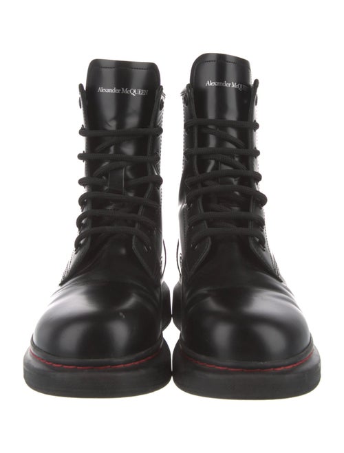 Alexander McQueen Leather Lace-Up Boots