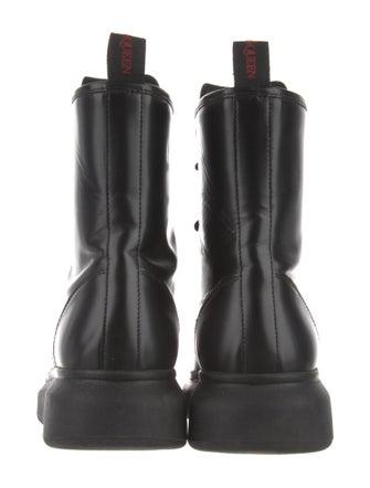 Alexander McQueen Leather Lace-Up Boots