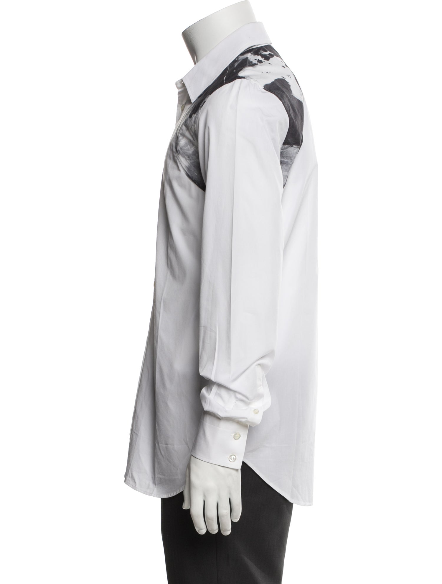 Alexander McQueen Graphic Print Long Sleeve Shirt