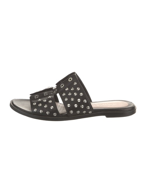 Alexander McQueen Leather Studded Accents Slides