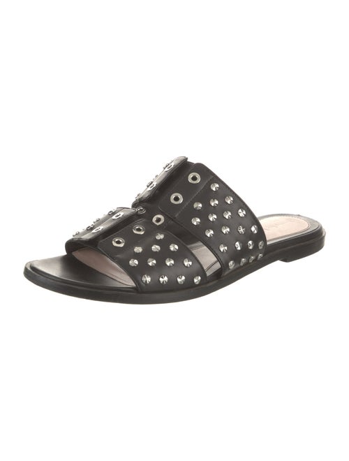 Alexander McQueen Leather Studded Accents Slides