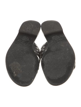 Alexander McQueen Leather Studded Accents Slides