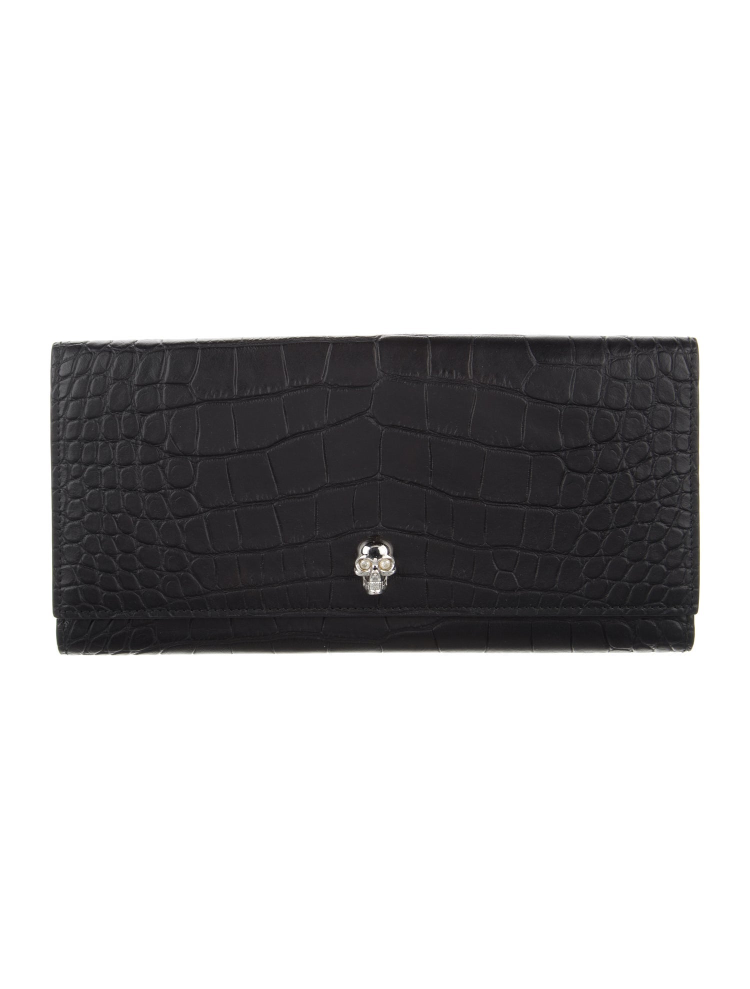 Alexander McQueen Crocodile Continental Wallet