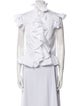Alexander McQueen Short Sleeve Button-Up Top