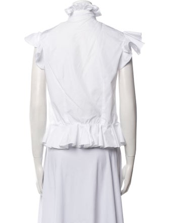 Alexander McQueen Short Sleeve Button-Up Top