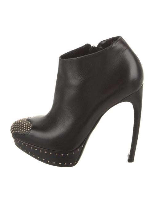 Alexander McQueen Leather Studded Accents Boots