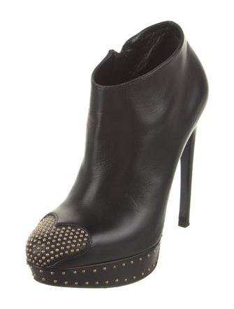 Alexander McQueen Leather Studded Accents Boots