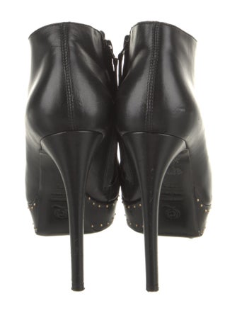 Alexander McQueen Leather Studded Accents Boots