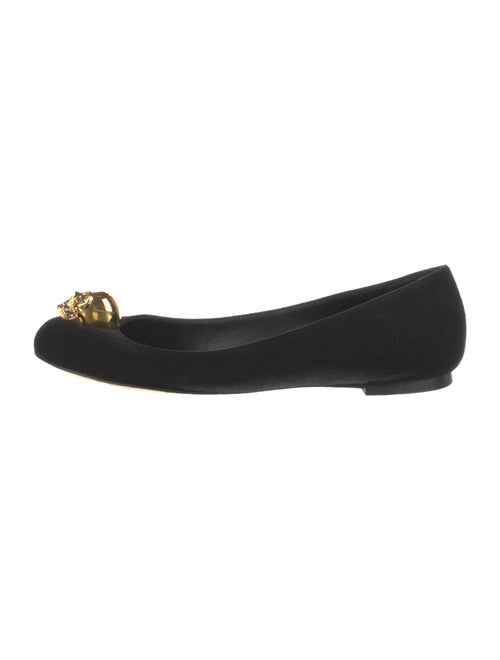 Alexander McQueen Skull Suede Ballet Flats