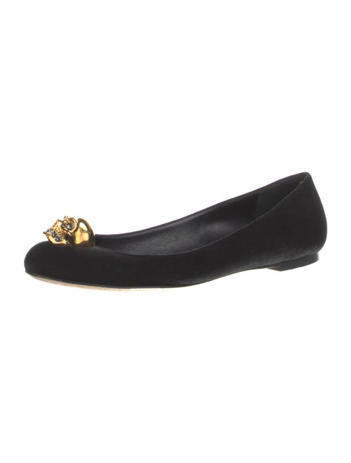 Alexander McQueen Skull Suede Ballet Flats