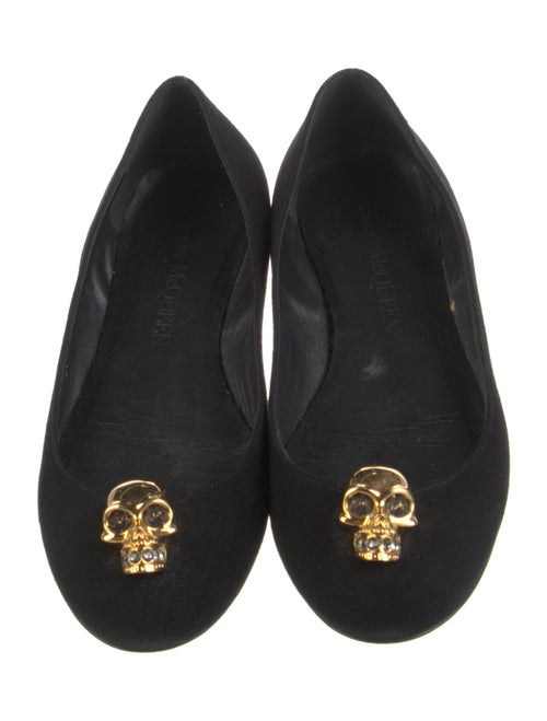 Alexander McQueen Skull Suede Ballet Flats
