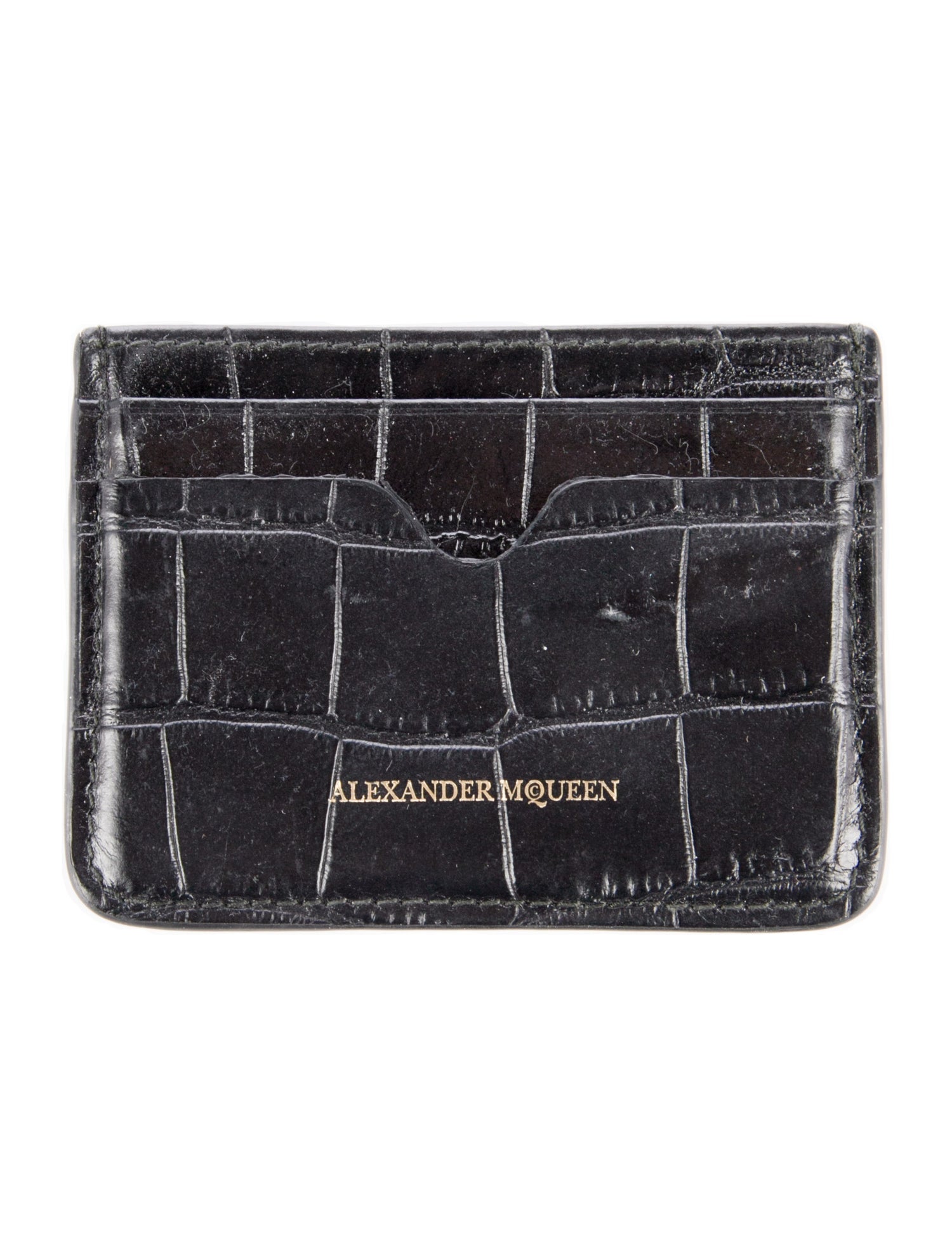Alexander McQueen Leather Animal Print Wallet