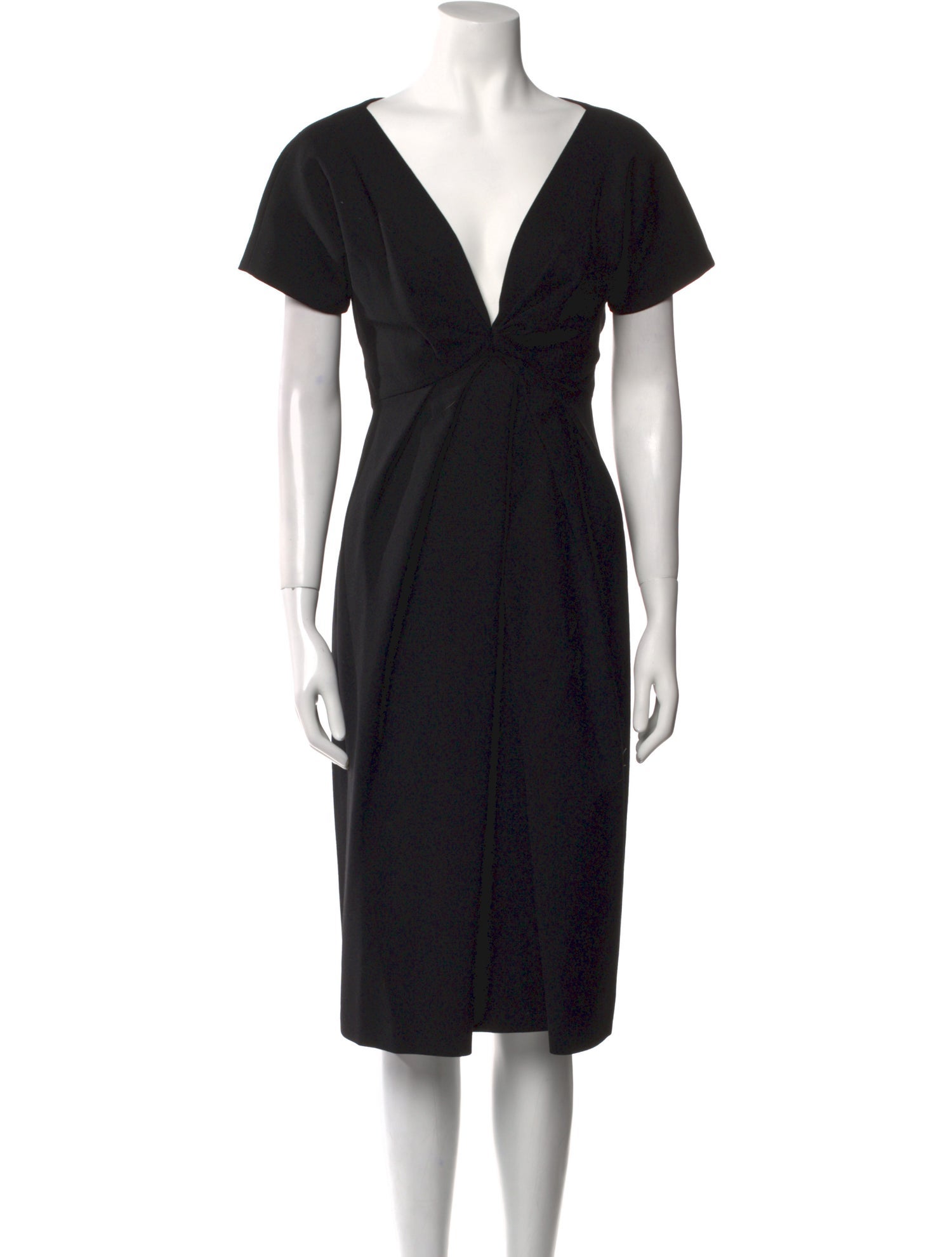 Alexander McQueen V-Neck Midi Length Dress