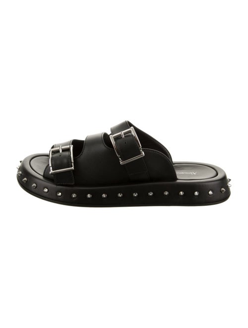 Alexander McQueen Leather Studded Accents Slides