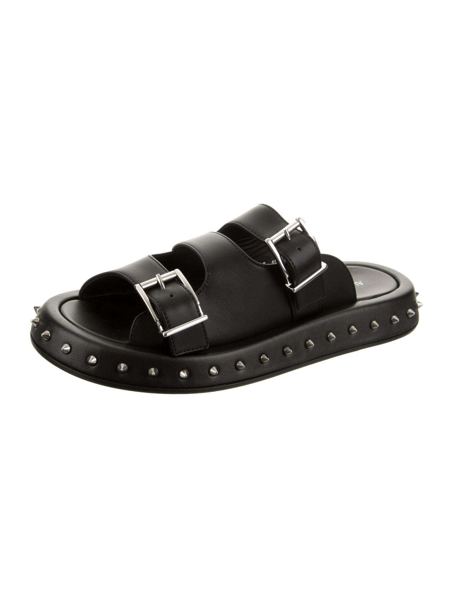 Alexander McQueen Leather Studded Accents Slides