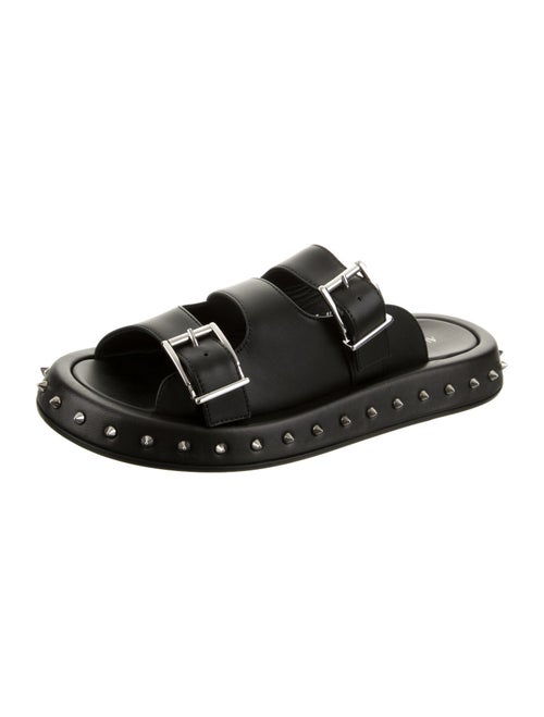 Alexander McQueen Leather Studded Accents Slides